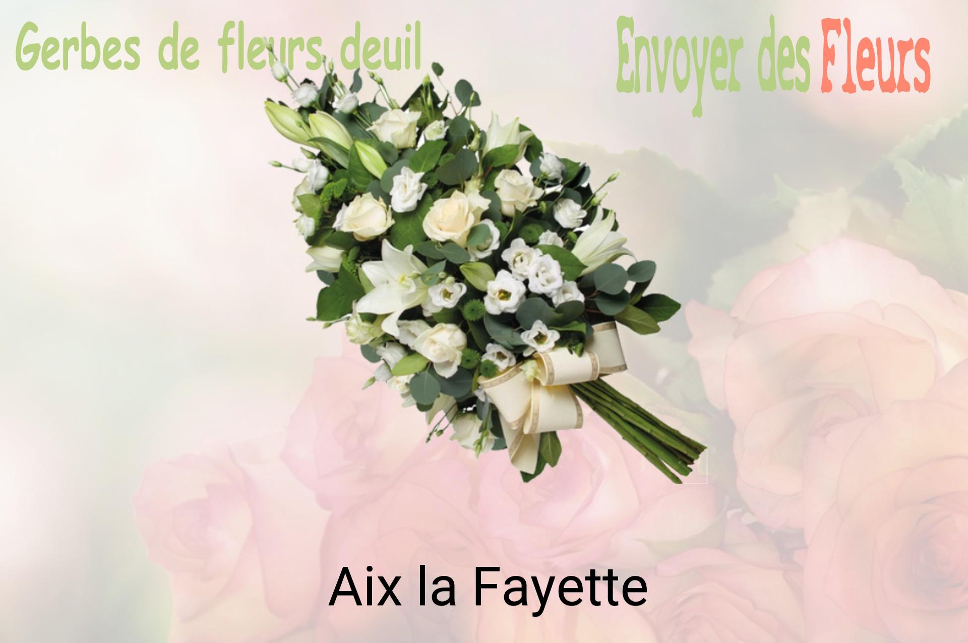 Gerbe de fleurs de deuil livrée à Aix-la-Fayette